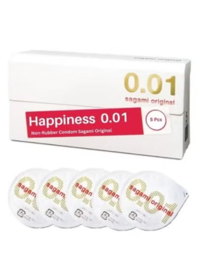 Sagami Original Ultra-Thin 0.01mm Condoms, Sensitive Latex & Lubricated for a Natural Feel, Pack of 5 - Image 3