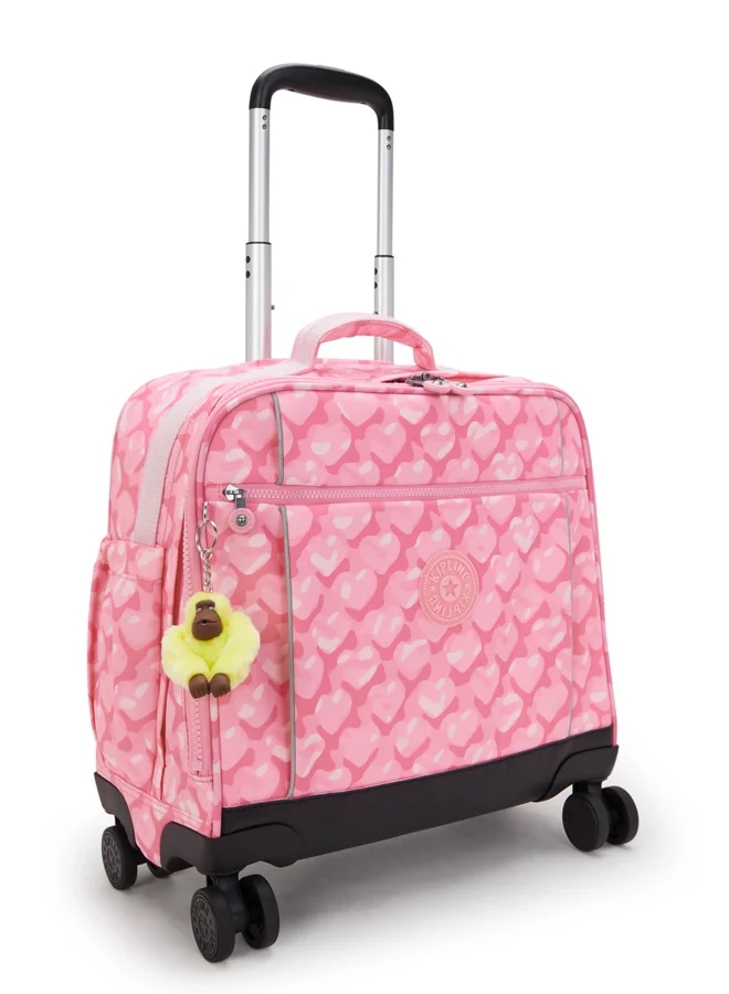 kipling New Storia Large Female Wheeled Bag - Adorable Hearts