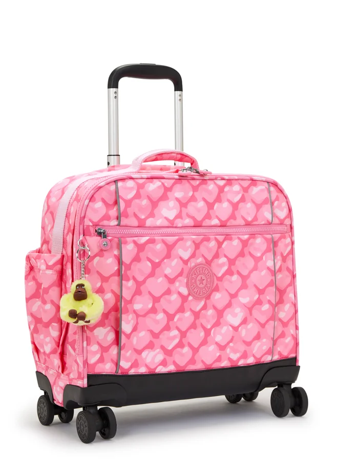 kipling New Storia Large Female Wheeled Bag - Adorable Hearts