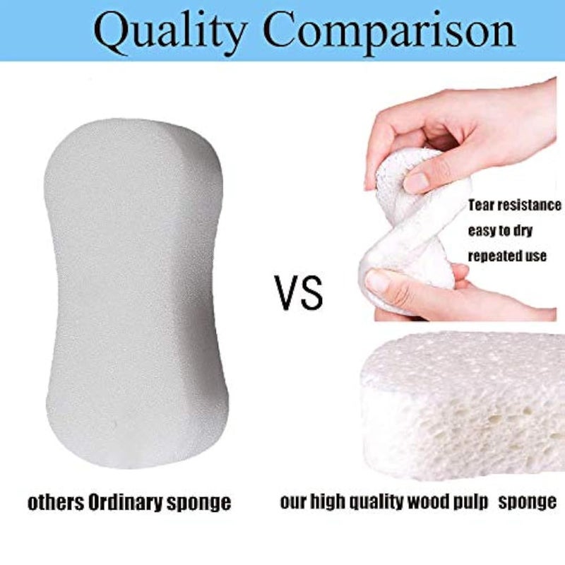 NObranded Soft Silicone Bath Scrub Body Brush with Sponge, 2 in 1 Exfoliating Skin Massage Scrubber Face Cleaning Hair Shower Exfoliator Brush with A Repalcement Core for Wet or Dry Women Men Baby(Blue) … - Image 3
