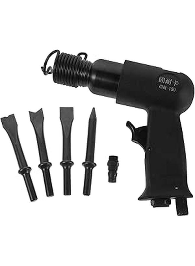 Heavy Duty Pneumatic Air Chisel Hammer Kit 150mm With 4 Chisels For Rust Removal Metalwork - Image 1
