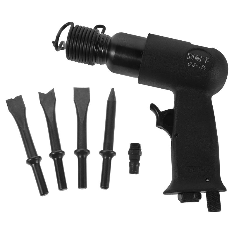Heavy Duty Pneumatic Air Chisel Hammer Kit 150mm With 4 Chisels For Rust Removal Metalwork - Image 2