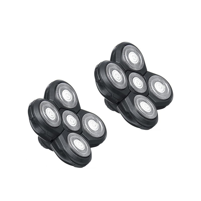 Tookie 5 Head Shaver Heads, 2PCS Shaver Blade Heads Shaver Replacement for Electric Razor Shaving Bald Tool, Head and Face Electric Razor Shaver Head, Not Fit for Remington Razors and Skull Rotary Razors - Image 1
