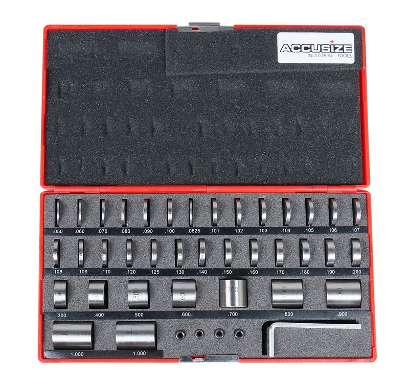 Accusize Industrial Tools 36 Pc Steel Spacer Block Set in Fitted Case, 3604-7001 - Image 1