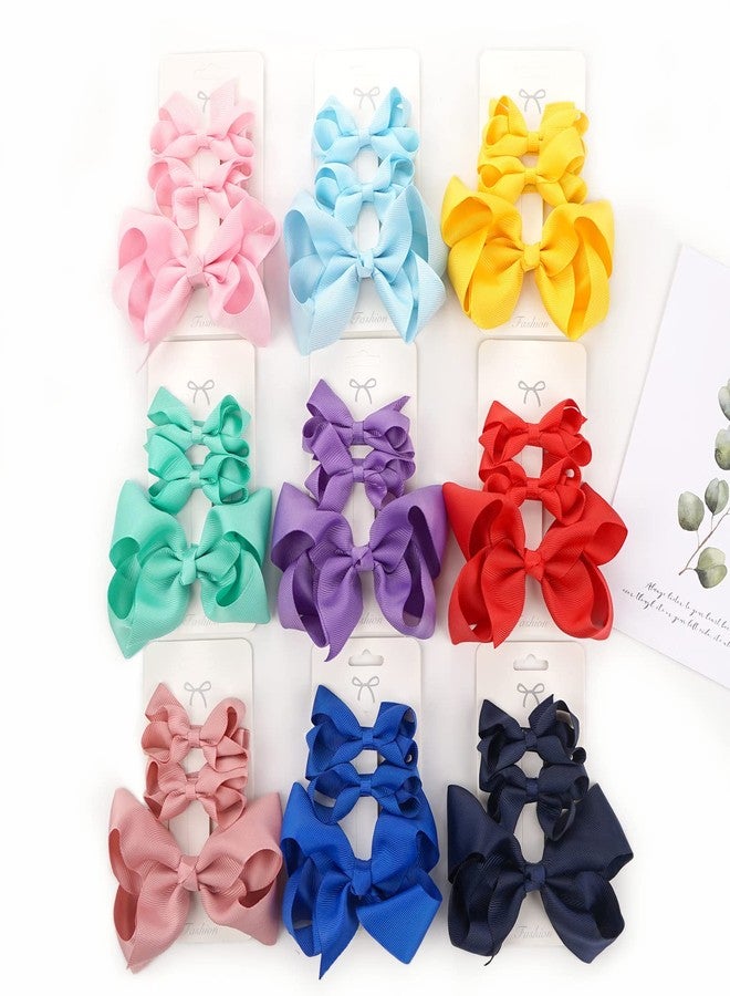 Spenlly 3pcs Baby Glitter Bows Hair Clips Little Girls Toddler Infants Alligator Clip Hair Accessories (Navy Blue) - Image 3