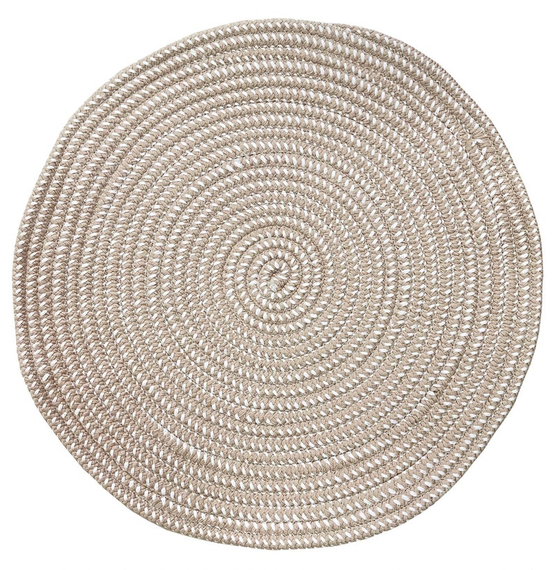 HUAHOO Hand Woven 2 ft Round Area Rug for Living Room Bedroom Study Carpet Chair Base Mat Pad Vase Cushion 2 Round Light Camel - Image 2