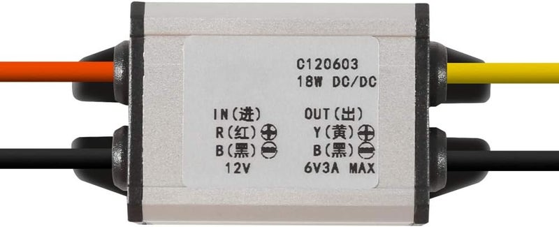 DORHEA 12V to 6V Car Power Voltage Converter DC 9V-22V 12V to 6V Buck Voltage 3A 18W Waterproof DC Step Down Volt Module Power Supply Board Compatible with Car Vehicle Automotive LED Display Radio - Image 5