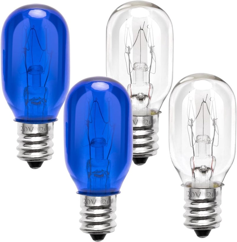 120V replacement bulb E12 Candlestick T20 bulb (2 transparent 2 Blue) - Image 1