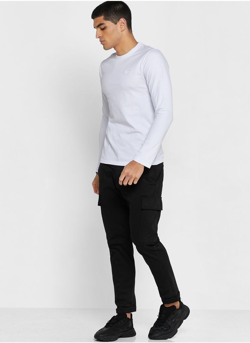 Superdry - Embroidered Logo Crew Neck Shirt - Image 1