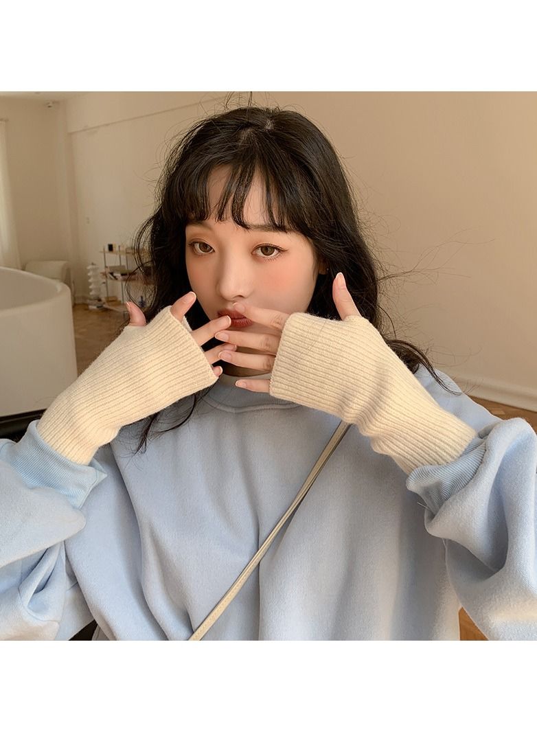 Fingerless Cotton Polyester Gloves Sleeves