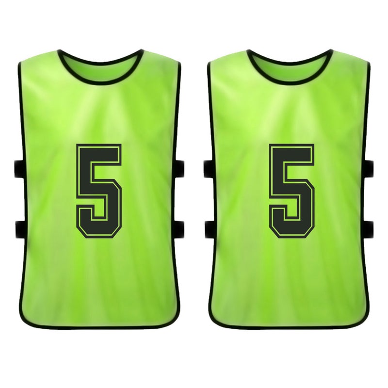12PCS Kid's Football Pinnies Quick Drying Soccer Jerseys Youth Sports Scrimmage Basketball Team Training Numbered Bibs Practice Sports Vest - Image 5