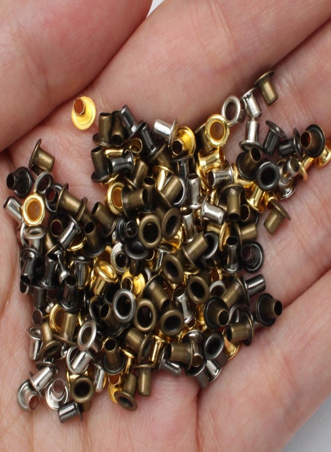 Litoexpe 2MM Tiny Grommets Eyelets 800 Pcs, Self Backing Eyelets for Bead Cores, Clothes, Leather, Canvas (4 Colors) - Image 5