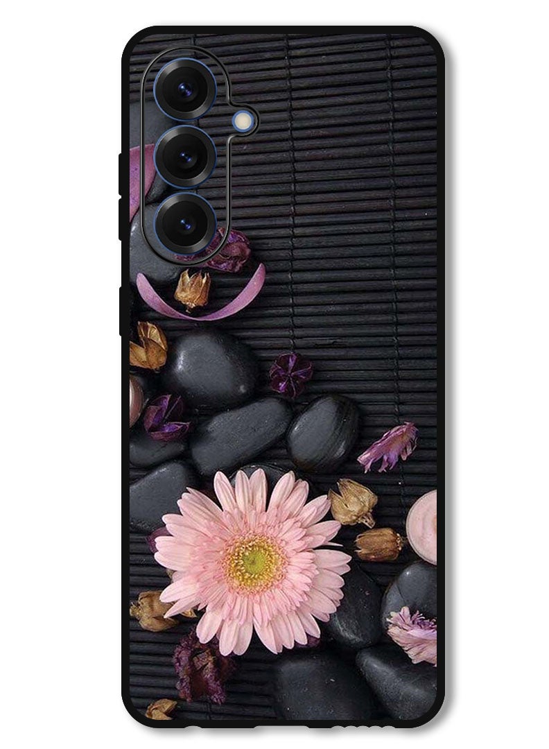 Theodor Protective Case Anti Scratch Shock Proof Bumper Cover For Samsung Galaxy S25 Flowers & Stones - Image 1