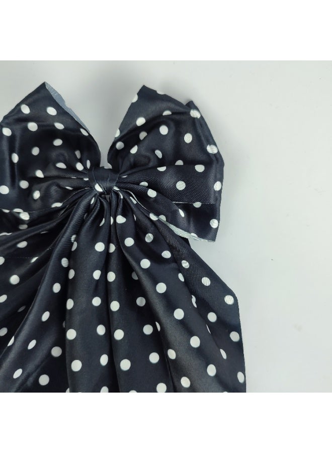 Large satin bow hair clip - high quality material - Image 2