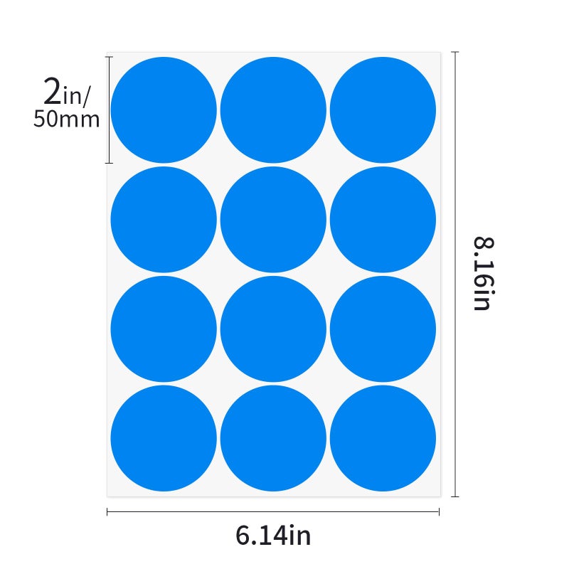 Ouzoustate 2 Inch Removable Stickers Large Colored Dot Stickers Big Waterproof Round Circle Labels Easy Peel Off for Boxes ï¼Œ240 PCS (Multicolored, 2 Inch) - Image 3