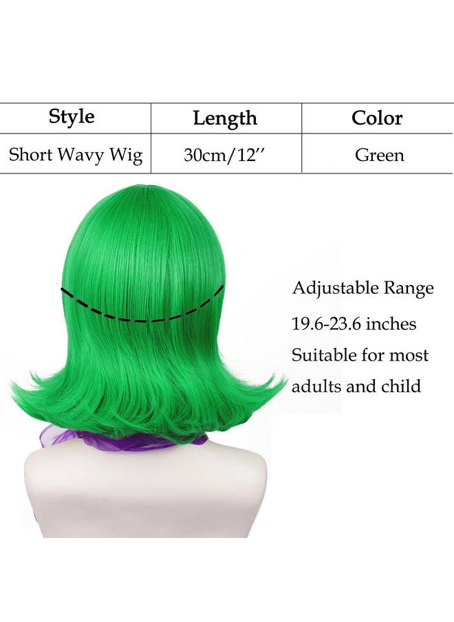 Probeauty Probeauty Green Wig Short Curly Green Wig for Women New Movie Characters Halloween Cosplay Wigs  - Image 4