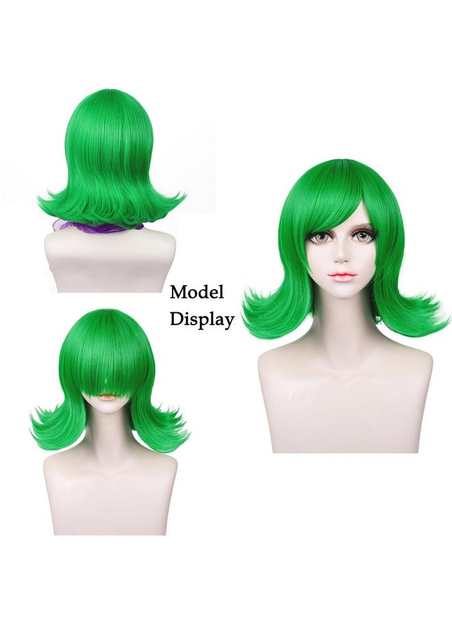Probeauty Probeauty Green Wig Short Curly Green Wig for Women New Movie Characters Halloween Cosplay Wigs  - Image 3