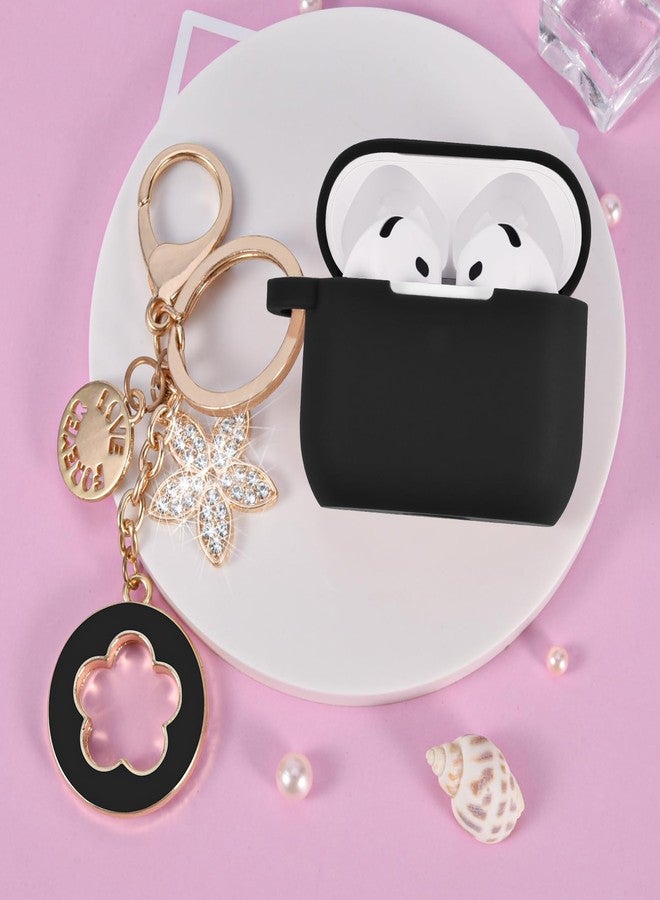 جرابات VISOOM لسماعات AirPods 4 إصدار 2024، غطاء سيليكون مضاد للسقوط للنساء، سماعات أذن لاسلكية iPod 4، جرابات شحن، سلسلة مفاتيح مزينة للبنات لسماعات AirPods من الجيل الرابع - Image 4
