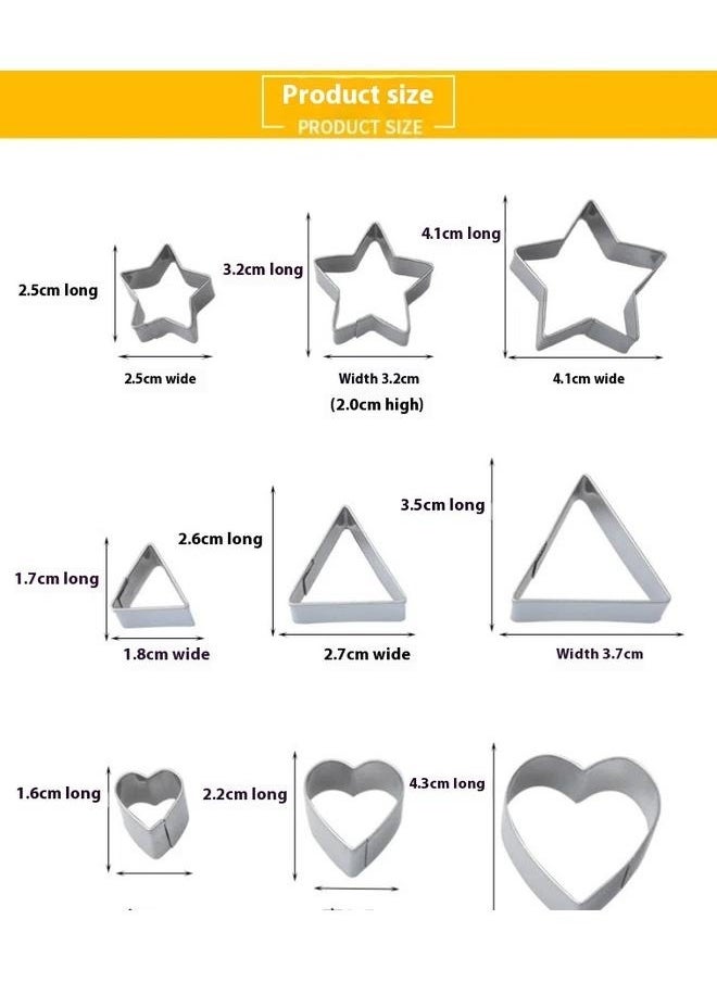 yongsheng - 24-Piece Cookie Cutters Silver-Mini Metal Cookie Cutters Set Clay Cutters/Mini Fruit Vegetable Cutters/Star Heart Round Flower Square Mini Cutters - Cookie Cutters for Kids Lunch/Mini - Image 1
