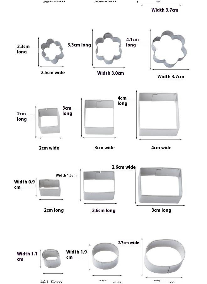 yongsheng - 24-Piece Cookie Cutters Silver-Mini Metal Cookie Cutters Set Clay Cutters/Mini Fruit Vegetable Cutters/Star Heart Round Flower Square Mini Cutters - Cookie Cutters for Kids Lunch/Mini - Image 1