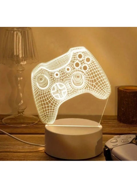 مصباح LED بتصميم ثلاثي الأبعاد لتزيين الطاولة نمط يد التحكم