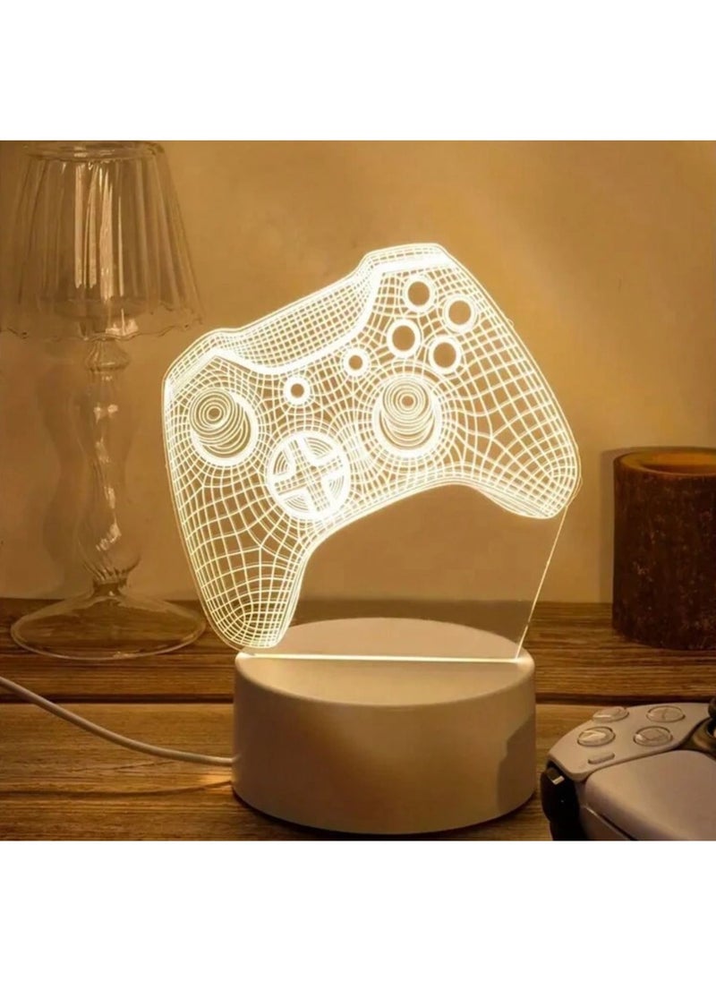 مصباح LED بتصميم ثلاثي الأبعاد لتزيين الطاولة نمط يد التحكم