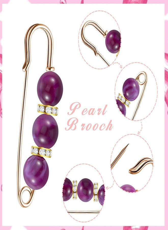 VALUEVIBES Decorative Pearl Clothing Pins for Women - Elegant Artificial Pearl Brooch Set for Shawls, Sweaters, Cardigans, Dresses & Skirts (Bright Style) (13) - Image 4