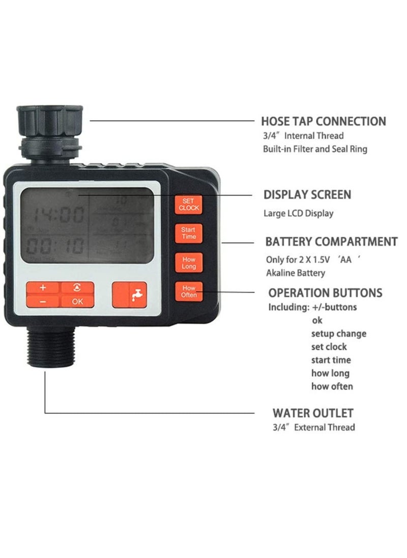 KASTWAVE - Sprinkler Timer Water Timer for Garden Hose Hose Timer Programmable Water Timer Digital Irrigation Timer Drip Irrigation and Lawn Watering System for Yard Lawns - Image 1