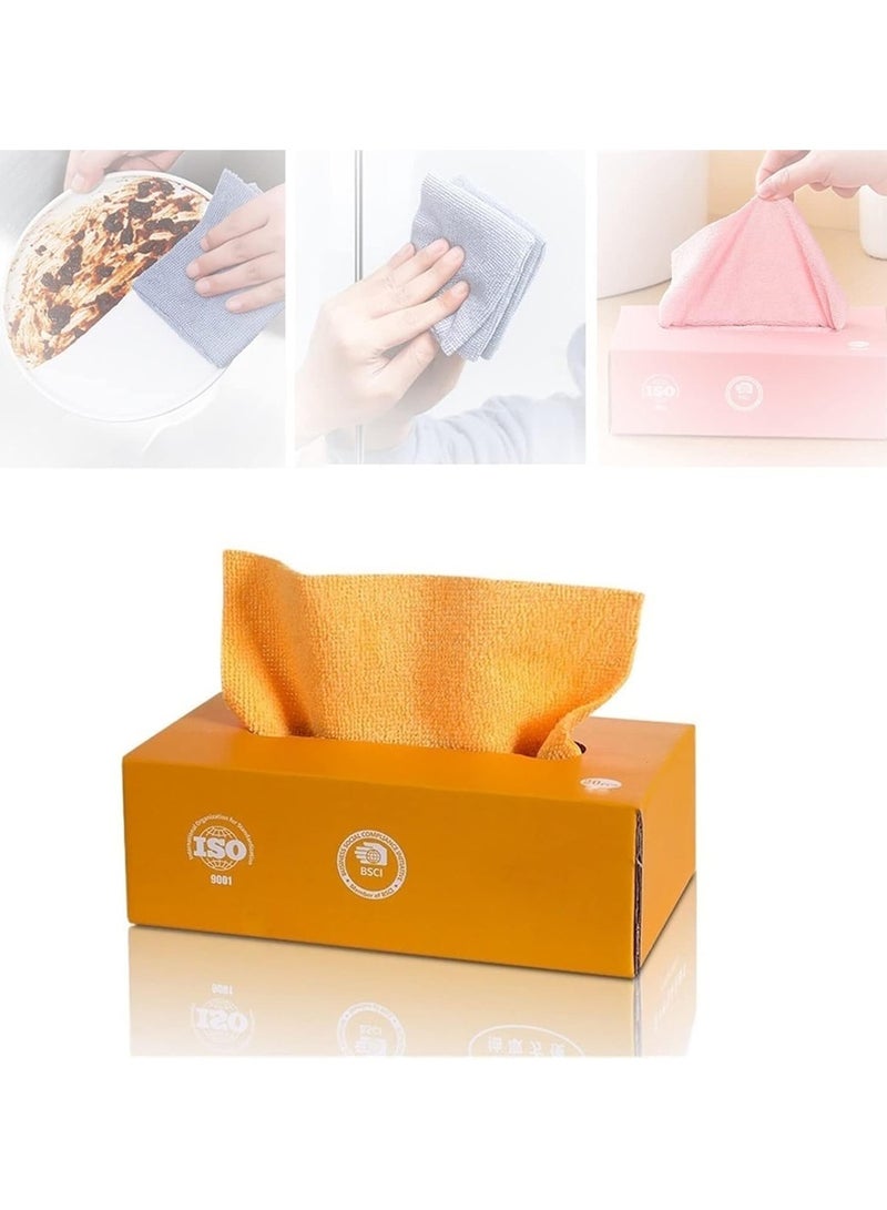 Reusable Cleaning Cloth Microfiber Towel Rags Cleaning Cloth, Keep Your Kitchen Sparkling Clean with Disposable Dish Cloths (Color May Vary)  - Image 1