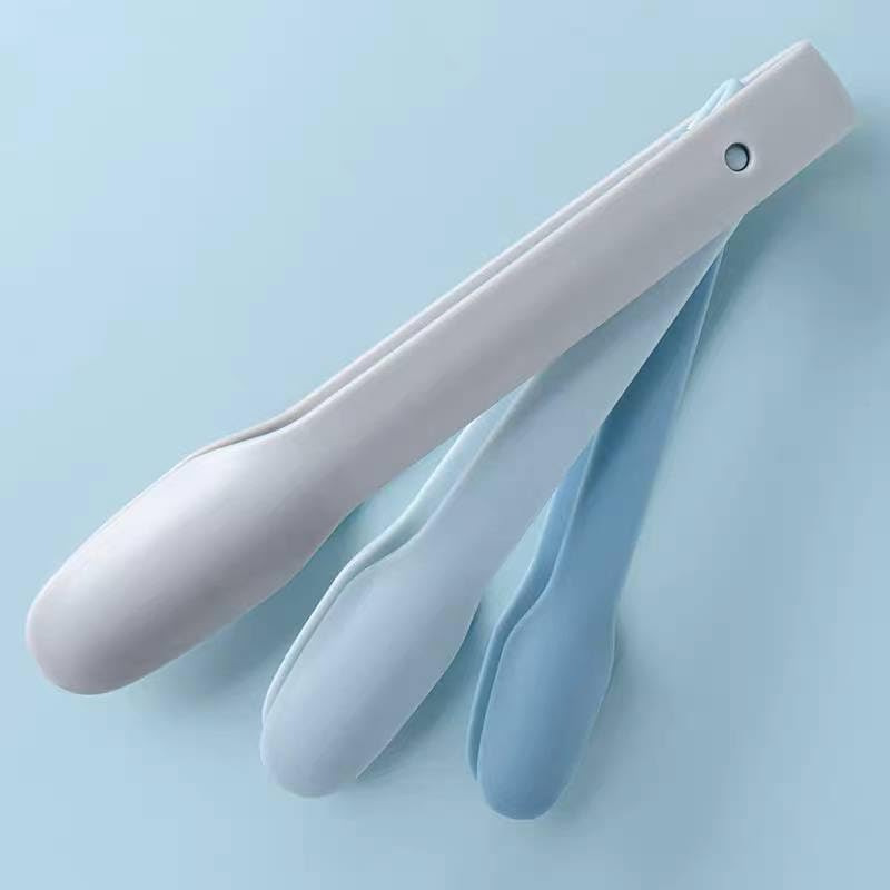 Riviox Kitchen Tong, Cooking Tongs, 3pcs Set Soft Touch Plastic Salad Bowl Tong Multipurpose BBQ Baking Serving Buffet Tong - Image 2