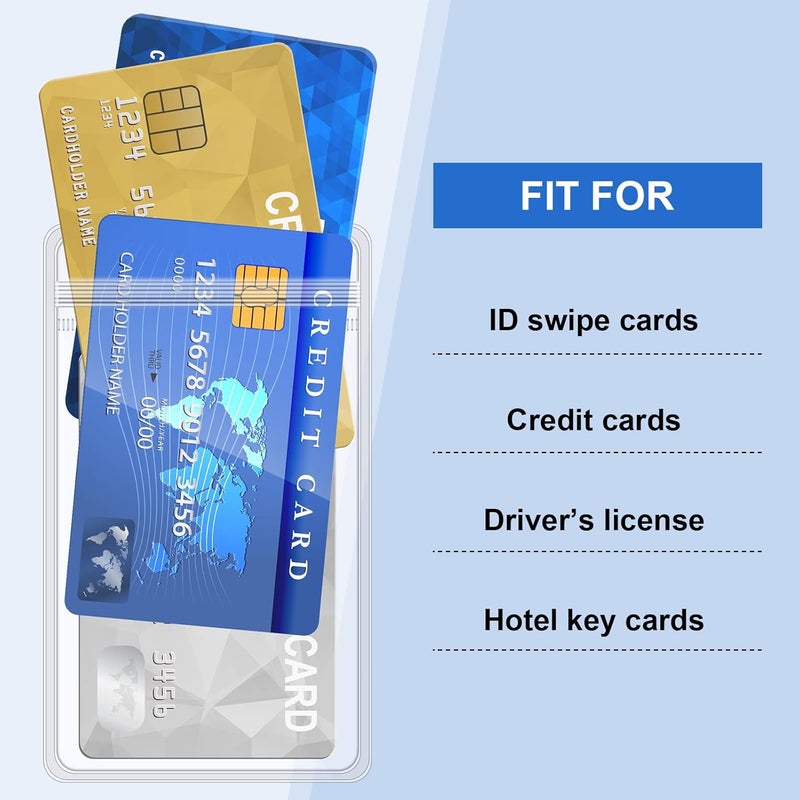 Woanger 50 Pack Cruise Lanyard With ID Holder Sets  Retractable Reel Clear Name Tag Holders Vertical Badge Holders for Business Conference Navy Blue - Image 5