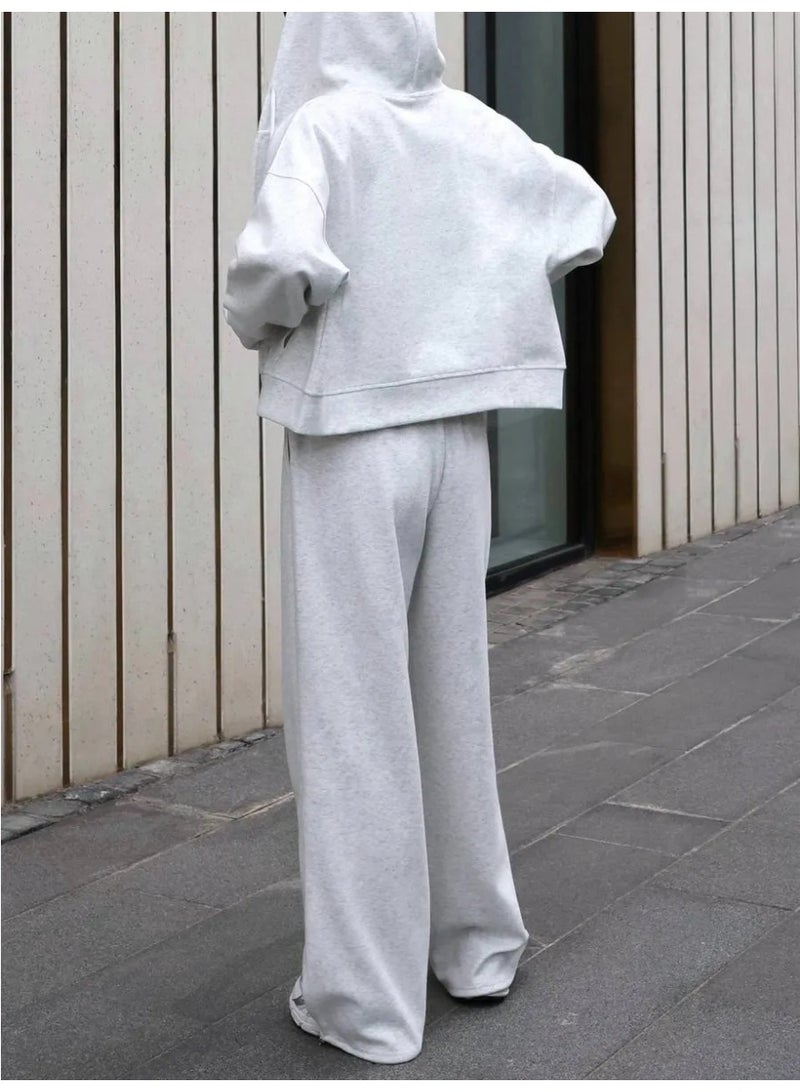 NIBEMINENT Pants Sets Woman Long Sleeve Zipper Sweatshirts High Waisted Pants Fashion Two Piece Sets Hoodies Autumn Winter Outfits - Image 2