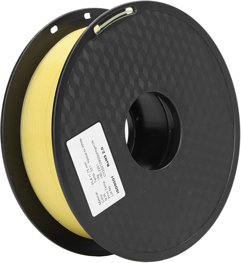 Heat Color Changing PLA Filament 1 75mm Yellow to White for 3D Printer with Stability - Image 1