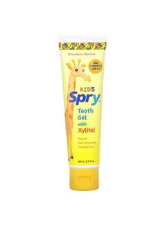 Xlear Kid's Spry Tooth Gel with Xylitol, Strawberry Banana, 2.0 fl oz (60 ml) 