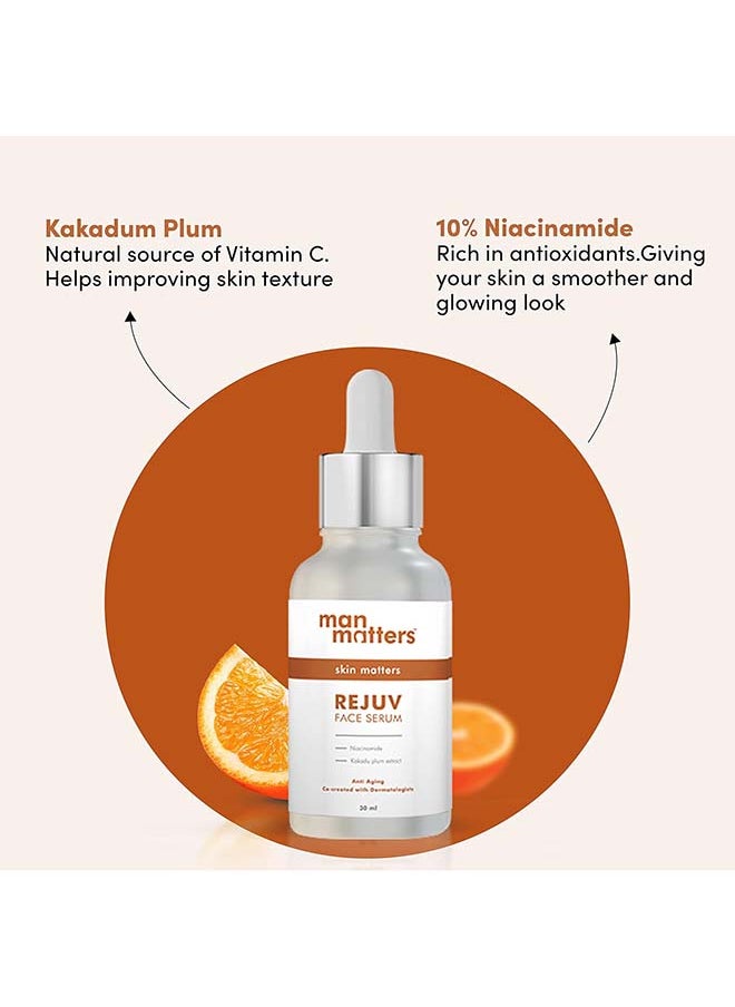 Man Matters - Rejuv Face Serum Radiant Skin, Fights Acne, Acne Scars, Aging And Dark Spots Co-Created By Dermatologists - Image 1