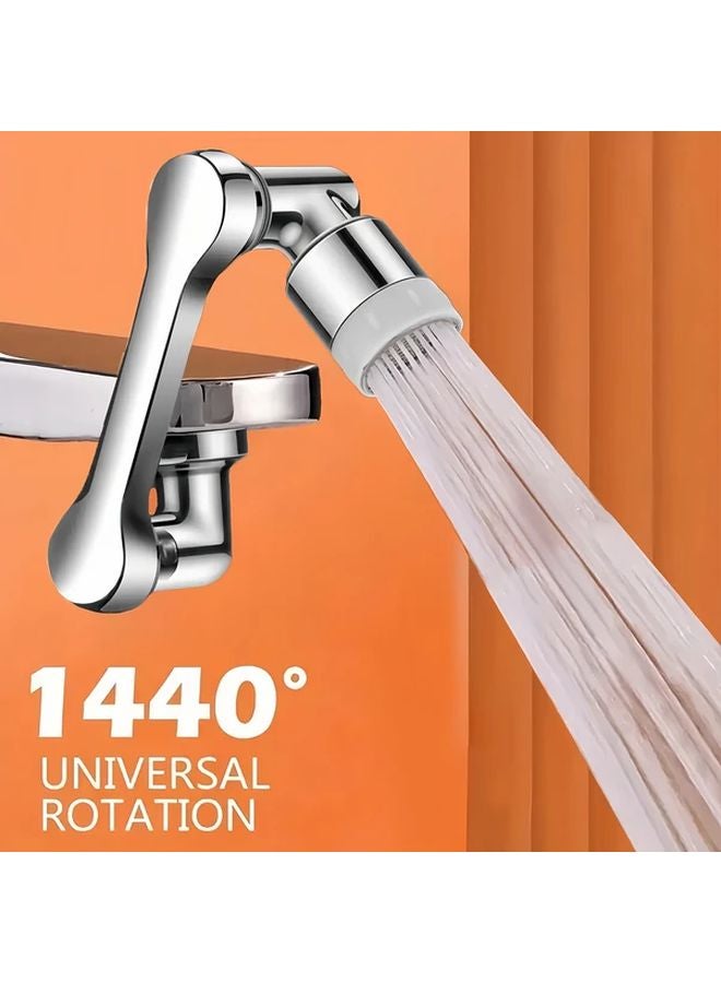 Silvery Adjustable Faucet Aerator Easy Install Rotating Multi Function Extension Tap Two Spray Modes Kitchen Bathroom - Image 3