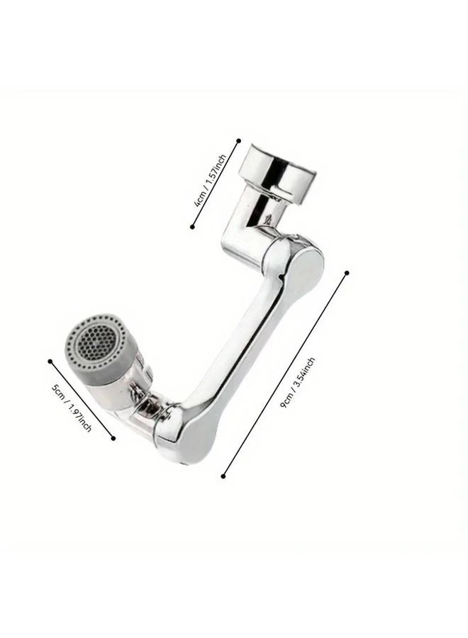 Silvery Adjustable Faucet Aerator Easy Install Rotating Multi Function Extension Tap Two Spray Modes Kitchen Bathroom - Image 4