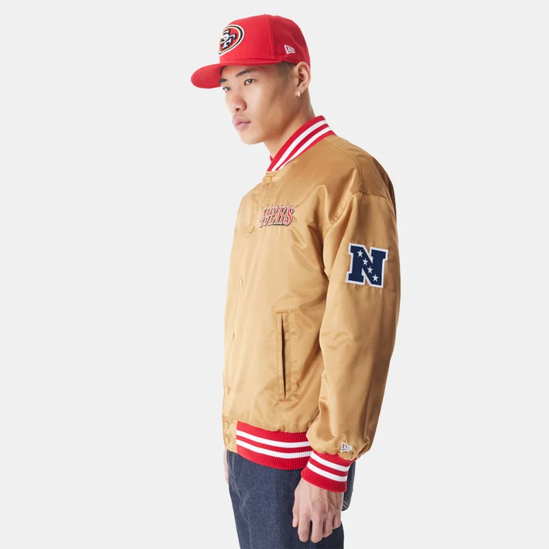 New Era Beige Men's NFL San Francisco 49ers Bomber Jacket for Men | Best Price UAE