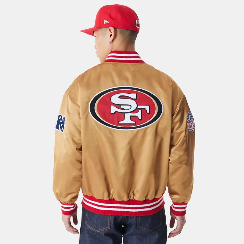 New Era Beige Men's NFL San Francisco 49ers Bomber Jacket for Men | Best Price UAE