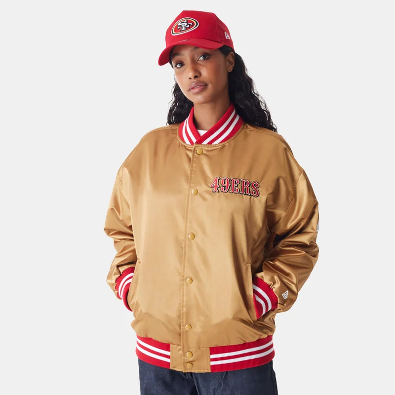 New Era Beige Men's NFL San Francisco 49ers Bomber Jacket for Men | Best Price UAE