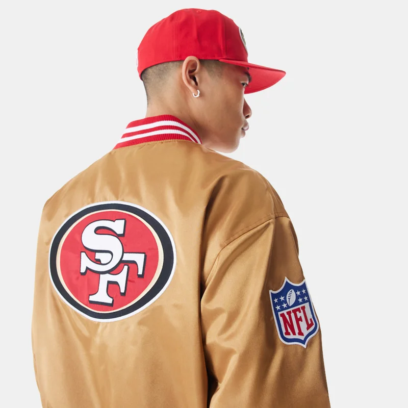 New Era Beige Men's NFL San Francisco 49ers Bomber Jacket for Men | Best Price UAE