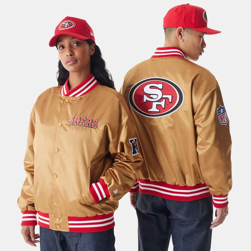 New Era Beige Men's NFL San Francisco 49ers Bomber Jacket for Men | Best Price UAE