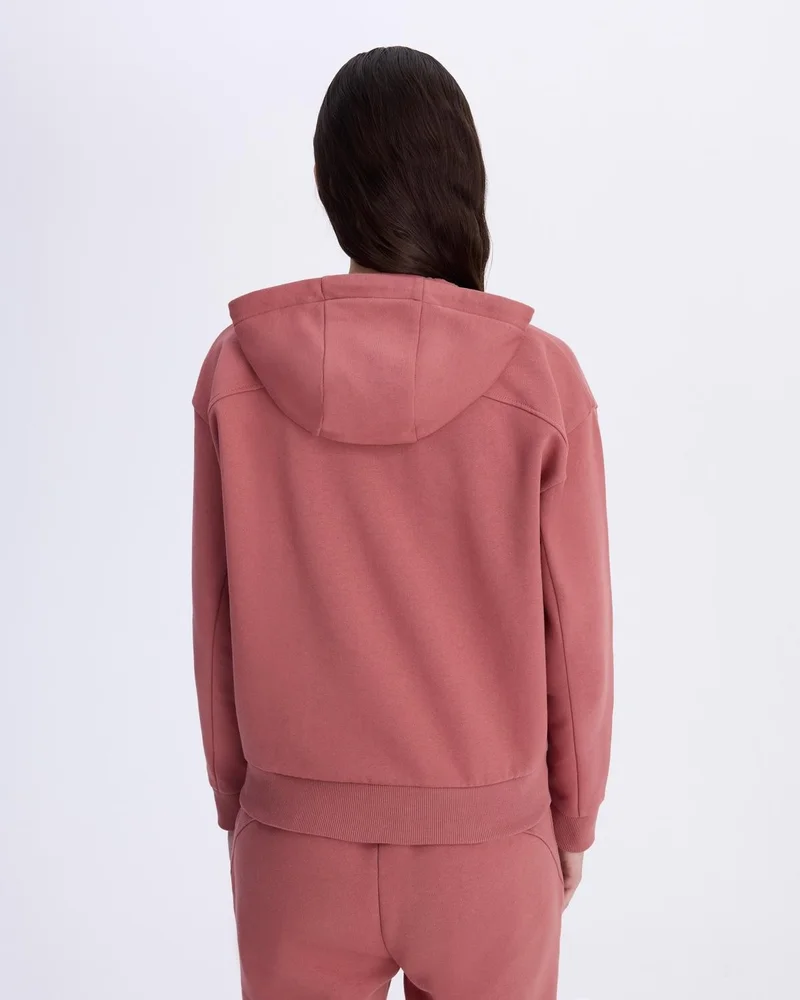 Kappa Logo Femisa Tur Women's Dusty Rose Comfort Fit Zippered Tracksuit Top