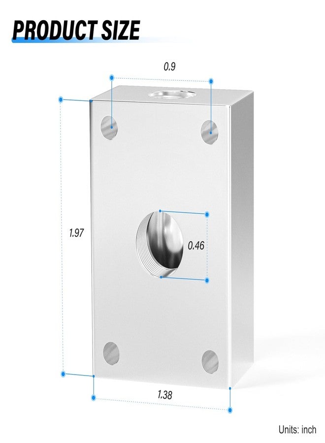 TAILONZ PNEUMATIC 1/4 Inch od Push-in connection shunt Push to Connect Fittings Manifold Block Assembly Pneumatic Fittings (Pack of 5) - Image 2
