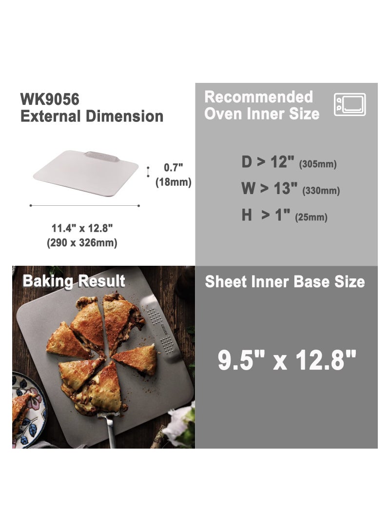 chefmade Cookie Sheet Pan 12 Inch One Handed Gripping Non Stick Rimless Bakeware - Image 2