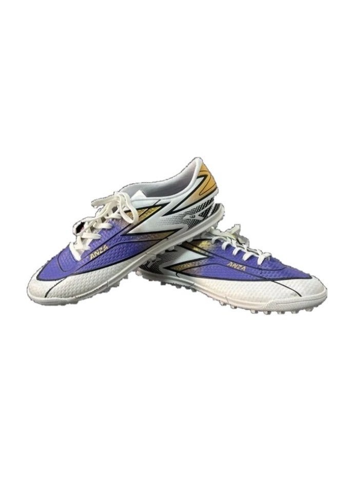 Anza Parabola Men's Turf Football Shoes – Blue/White/Gold – Multi-Stud Soccer Shoes - Image 2
