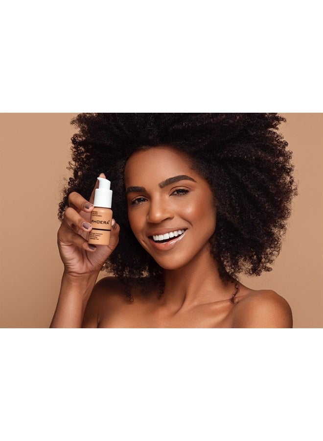 Hilareco PHOERA Foundation, PHOERA Matte Liquid Foundation,PHOERA Makeup for Women, Foundation Full Coverage Concealer, 30ml 24HR Matte Oil Control Concealer (1 pcs-102- Nude) - Image 4