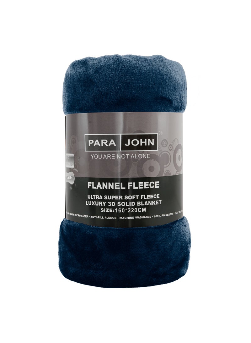 PARAJOHN بطانية صوف فلانل للجنسين من باراجون، مفردة لجميع المواسم، بطانية ناعمة ودافئة للسرير والأريكة، بطانية صوف فلانل مريحة وناعمة، مقاس (160 × 220) - Image 3