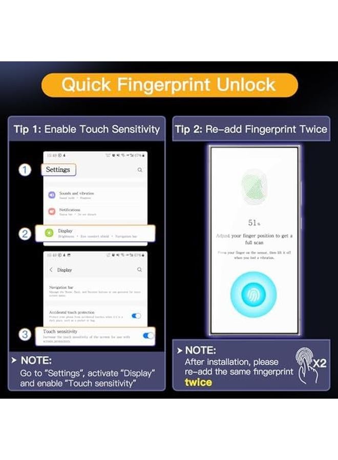 جي تيك جراب 5 في 1 لهاتف Samsung Galaxy S24 Ultra 5G مع قطعتين من واقي الشاشة الزجاجي المقوى وواقي عدسة الكاميرا، غطاء هاتف مقاوم للصدمات غير قابل للاصفرار وشفاف - Image 4
