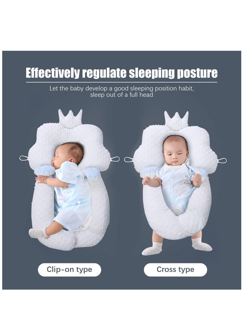 Baby Head Shaping Pillow, Sleep Shaping Newborn Pillow with Adjustable Height Cushion, Baby Memory Foam Pillow for 0-36 Months Infant Neck Support  - Image 3